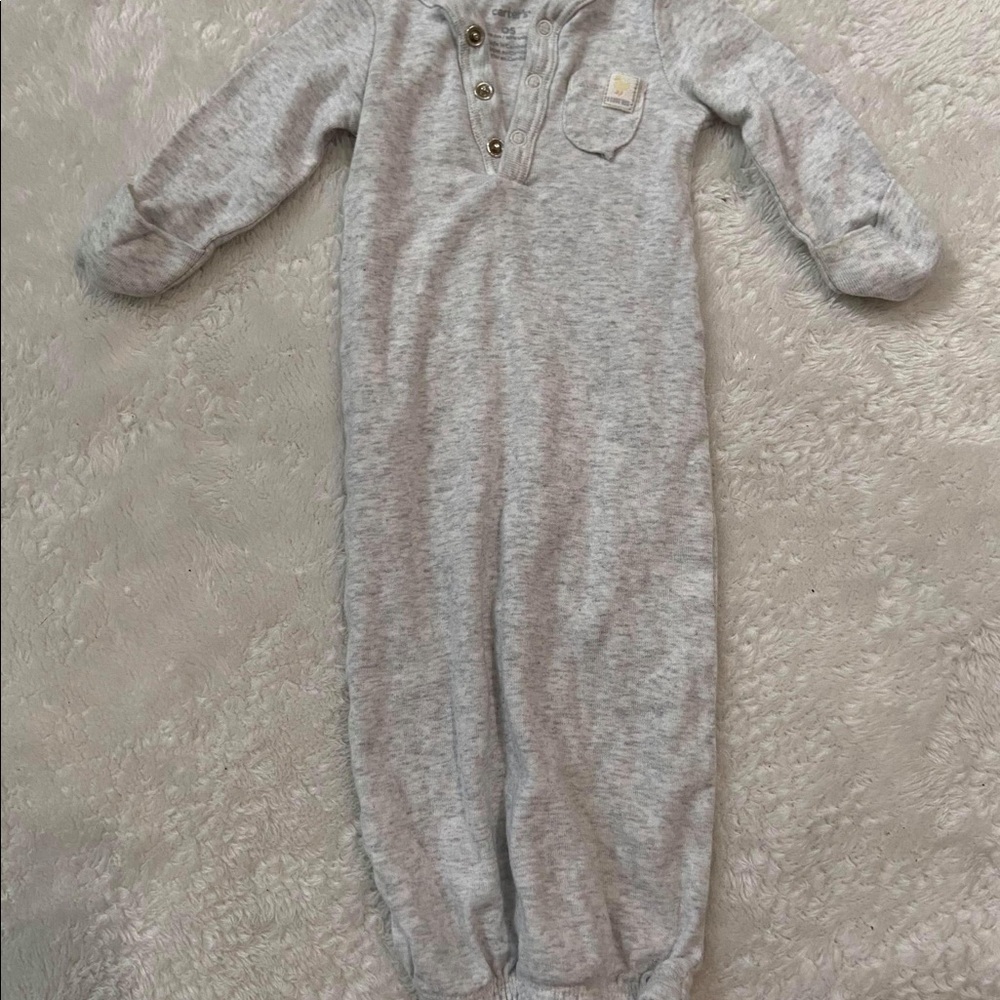 Gray romper for baby girl
